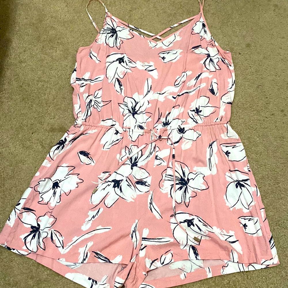 Pink Floral Romper